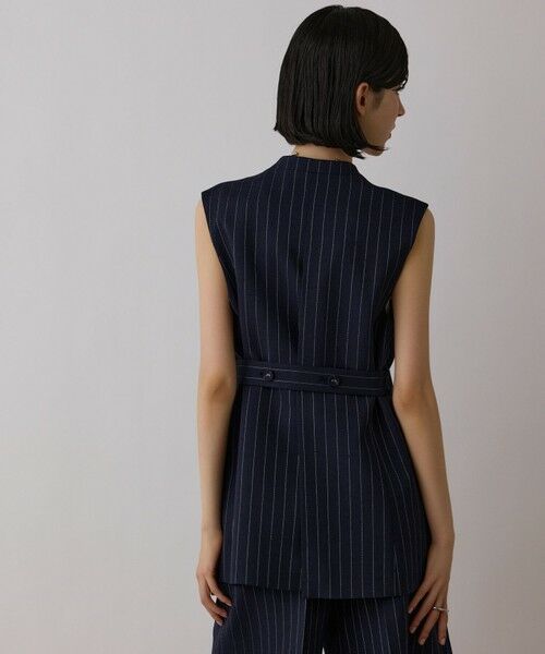 GRACE CONTINENTAL / グレースコンチネンタル ベスト | ストライプノーカラージレ | 詳細18