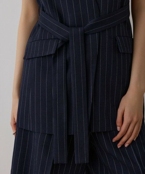 GRACE CONTINENTAL / グレースコンチネンタル ベスト | ストライプノーカラージレ | 詳細20