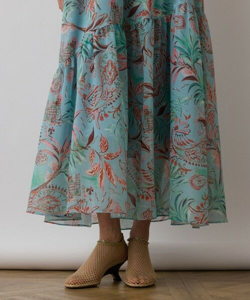 GRACE CONTINENTAL / グレースコンチネンタル ロング・マキシ丈ワンピース | リゾートプリントティアードワンピース | 詳細16