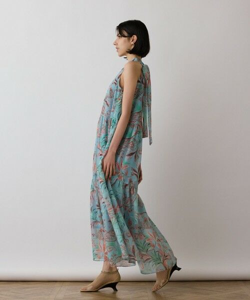 GRACE CONTINENTAL / グレースコンチネンタル ロング・マキシ丈ワンピース | リゾートプリントティアードワンピース | 詳細9