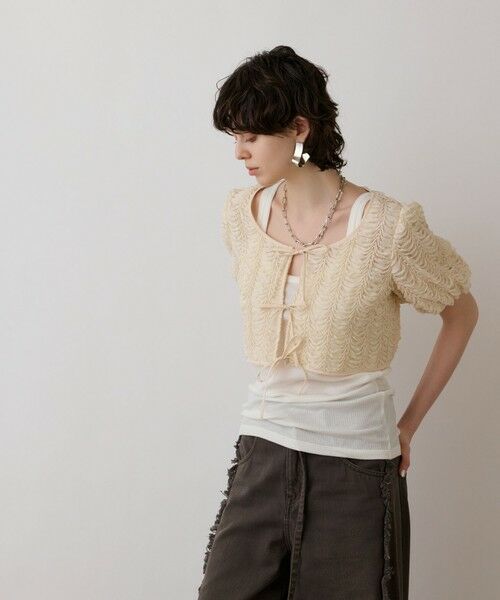 GRACE CONTINENTAL / グレースコンチネンタル その他トップス | レーススカラトップ | 詳細4