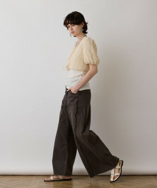 GRACE CONTINENTAL / グレースコンチネンタル その他トップス | レーススカラトップ | 詳細1