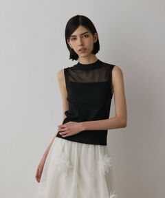 GRACE CONTINENTAL / グレースコンチネンタル その他トップス | シアーグロスニットトップ