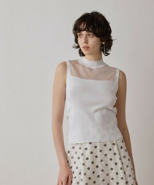 GRACE CONTINENTAL / グレースコンチネンタル その他トップス | シアーグロスニットトップ | 詳細3
