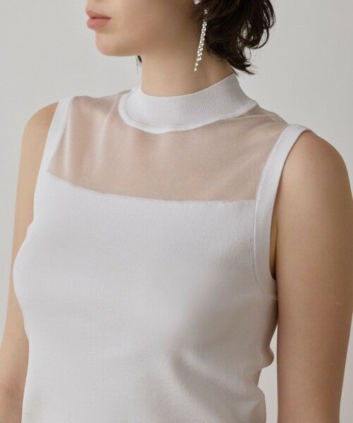 GRACE CONTINENTAL / グレースコンチネンタル その他トップス | シアーグロスニットトップ | 詳細7