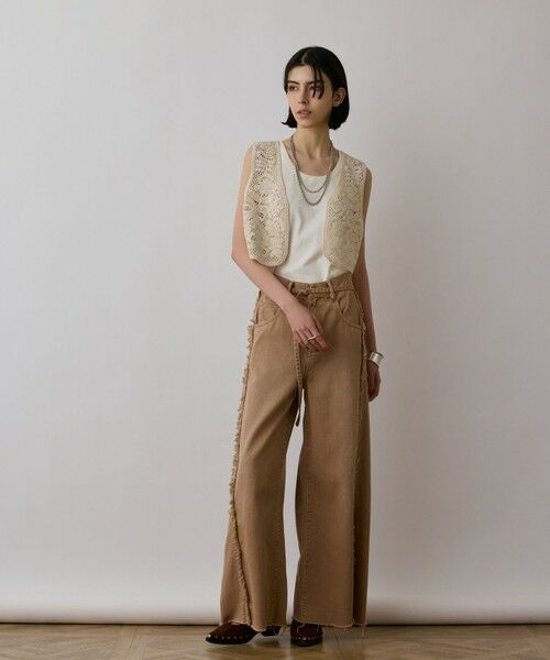 GRACE CONTINENTAL / グレースコンチネンタル その他パンツ | フリンジバギーパンツ | 詳細1