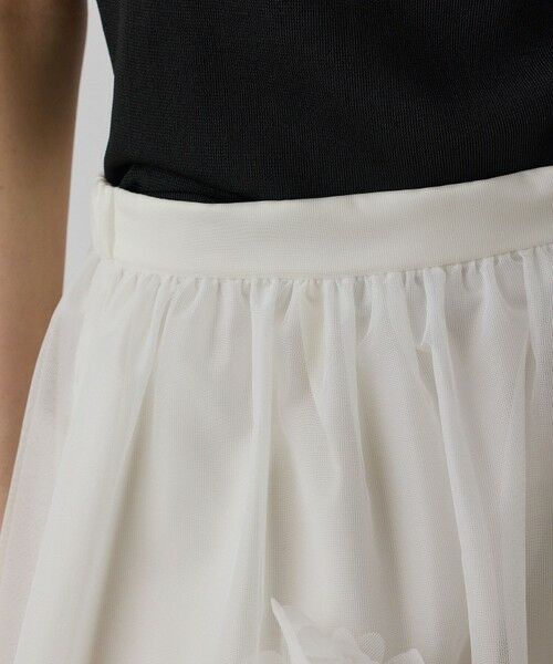 GRACE CONTINENTAL / グレースコンチネンタル ミニ・ひざ丈スカート | メッシュフラワースカート | 詳細5