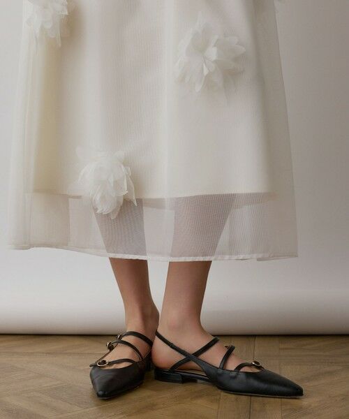 GRACE CONTINENTAL / グレースコンチネンタル ミニ・ひざ丈スカート | メッシュフラワースカート | 詳細6