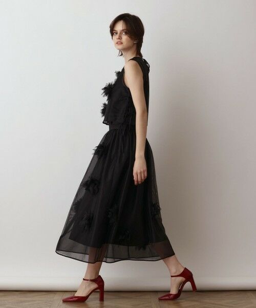 GRACE CONTINENTAL / グレースコンチネンタル ミニ・ひざ丈スカート | メッシュフラワースカート | 詳細12