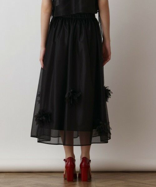 GRACE CONTINENTAL / グレースコンチネンタル ミニ・ひざ丈スカート | メッシュフラワースカート | 詳細16
