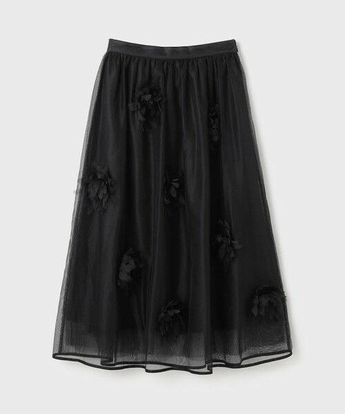 GRACE CONTINENTAL / グレースコンチネンタル ミニ・ひざ丈スカート | メッシュフラワースカート | 詳細17