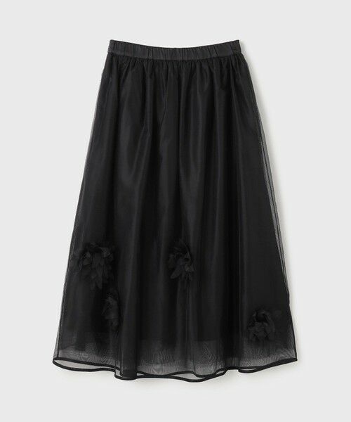 GRACE CONTINENTAL / グレースコンチネンタル ミニ・ひざ丈スカート | メッシュフラワースカート | 詳細18
