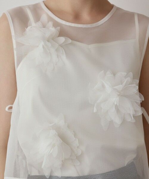 GRACE CONTINENTAL / グレースコンチネンタル その他トップス | メッシュフラワートップ | 詳細7