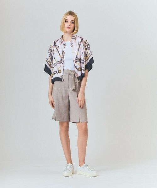 GRACE CONTINENTAL / グレースコンチネンタル デニムパンツ | リネンデニムライクパンツ(ベージュ)