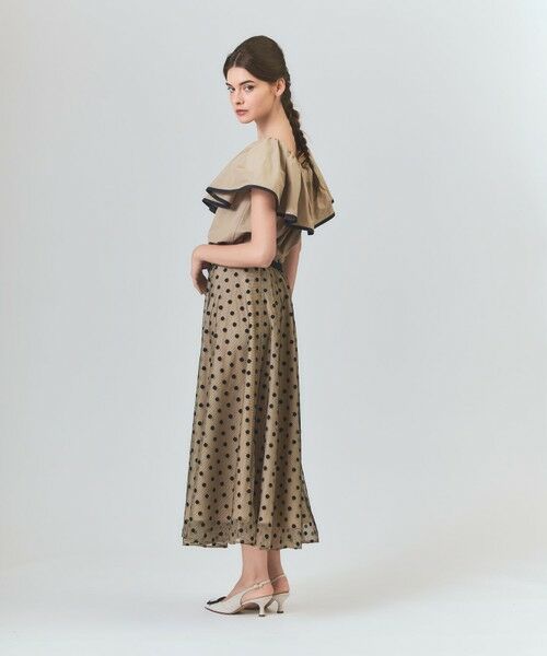 GRACE CONTINENTAL / グレースコンチネンタル ミニ・ひざ丈スカート | ドットembチュールスカート | 詳細3
