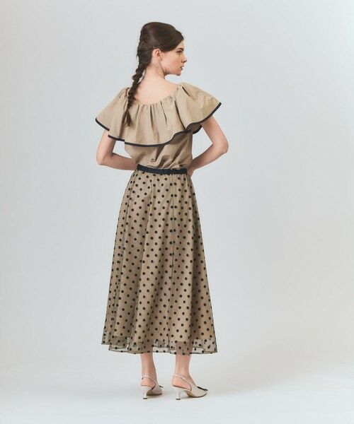 GRACE CONTINENTAL / グレースコンチネンタル ミニ・ひざ丈スカート | ドットembチュールスカート | 詳細4