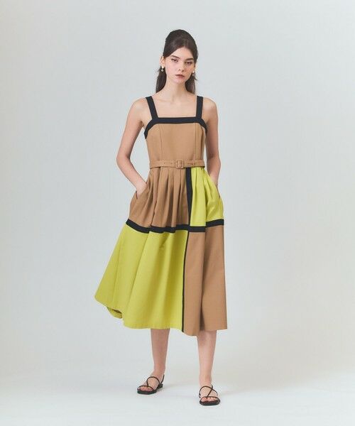 GRACE CONTINENTAL / グレースコンチネンタル ロング・マキシ丈ワンピース | ライン配色キャミドレス | 詳細1