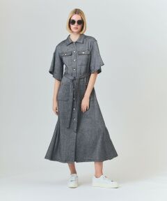 GRACE CONTINENTAL / グレースコンチネンタル ロング・マキシ丈ワンピース | リネンデニムライクワンピース
