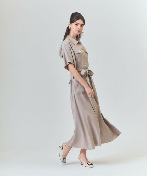 GRACE CONTINENTAL / グレースコンチネンタル ロング・マキシ丈ワンピース | リネンデニムライクワンピース | 詳細3