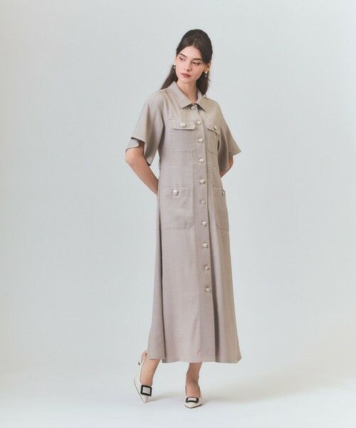 GRACE CONTINENTAL / グレースコンチネンタル ロング・マキシ丈ワンピース | リネンデニムライクワンピース | 詳細8