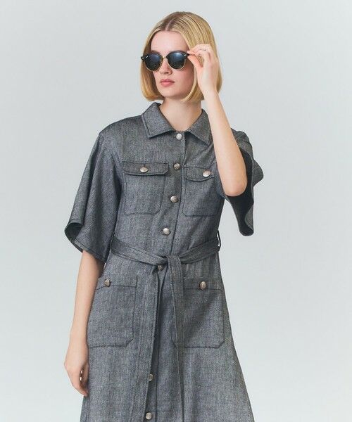 GRACE CONTINENTAL / グレースコンチネンタル ロング・マキシ丈ワンピース | リネンデニムライクワンピース | 詳細12