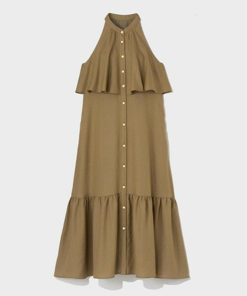 GRACE CONTINENTAL / グレースコンチネンタル ロング・マキシ丈ワンピース | リネンライクホルタードレス | 詳細3