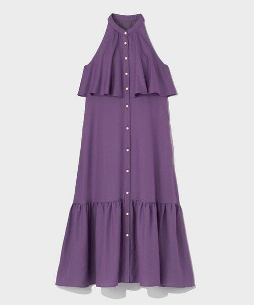 GRACE CONTINENTAL / グレースコンチネンタル ロング・マキシ丈ワンピース | リネンライクホルタードレス | 詳細9