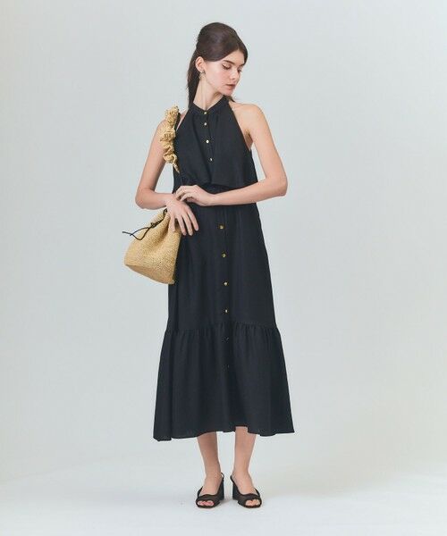GRACE CONTINENTAL / グレースコンチネンタル ロング・マキシ丈ワンピース | リネンライクホルタードレス | 詳細10