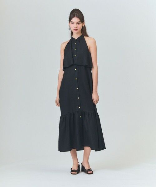 GRACE CONTINENTAL / グレースコンチネンタル ロング・マキシ丈ワンピース | リネンライクホルタードレス | 詳細11