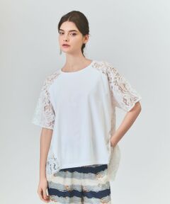 GRACE CONTINENTAL / グレースコンチネンタル その他トップス | バックレース天竺トップ