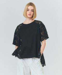 GRACE CONTINENTAL / グレースコンチネンタル その他トップス | バックレース天竺トップ