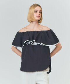 GRACE CONTINENTAL / グレースコンチネンタル シャツ・ブラウス | ラッフルトリミングブラウス
