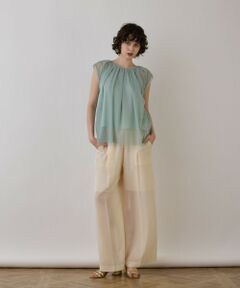 GRACE CONTINENTAL / グレースコンチネンタル シャツ・ブラウス | チュールタックノースリーブ