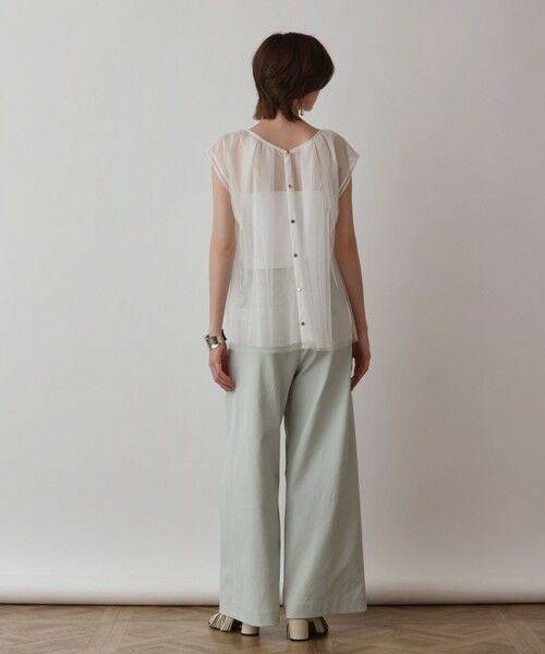 GRACE CONTINENTAL / グレースコンチネンタル シャツ・ブラウス | チュールタックノースリーブ | 詳細2