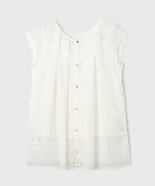 GRACE CONTINENTAL / グレースコンチネンタル シャツ・ブラウス | チュールタックノースリーブ | 詳細7