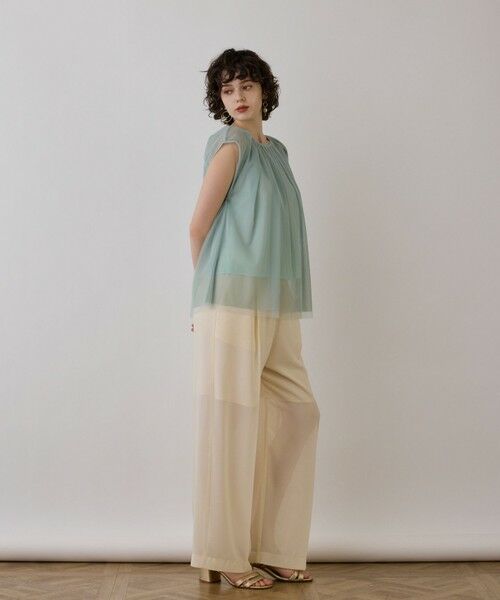 GRACE CONTINENTAL / グレースコンチネンタル シャツ・ブラウス | チュールタックノースリーブ | 詳細11