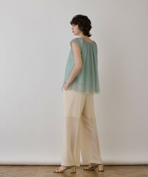 GRACE CONTINENTAL / グレースコンチネンタル シャツ・ブラウス | チュールタックノースリーブ | 詳細14