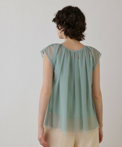 GRACE CONTINENTAL / グレースコンチネンタル シャツ・ブラウス | チュールタックノースリーブ | 詳細17