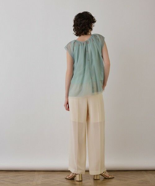 GRACE CONTINENTAL / グレースコンチネンタル シャツ・ブラウス | チュールタックノースリーブ | 詳細9