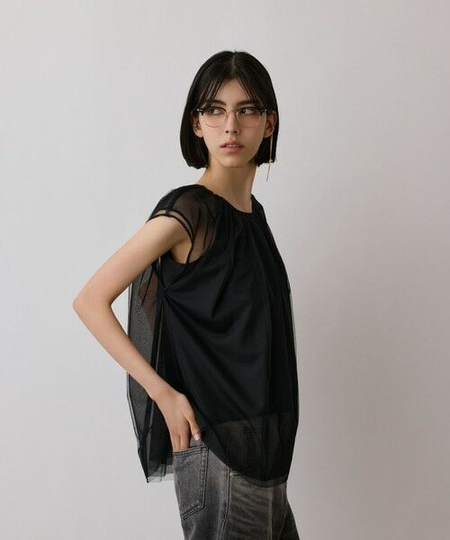 GRACE CONTINENTAL / グレースコンチネンタル シャツ・ブラウス | チュールタックノースリーブ | 詳細24