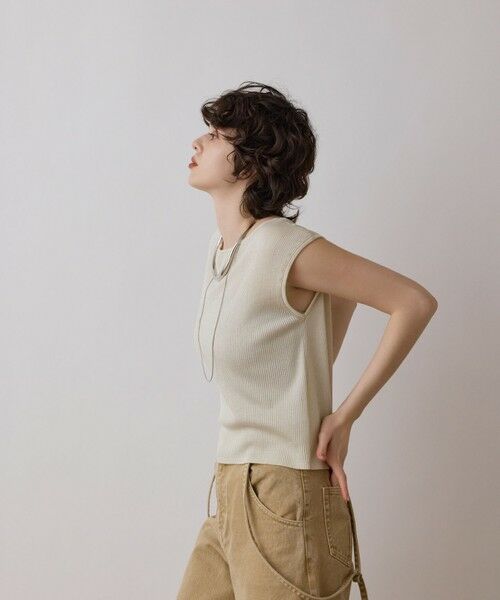 GRACE CONTINENTAL / グレースコンチネンタル その他トップス | スパンコールリブトップ | 詳細3