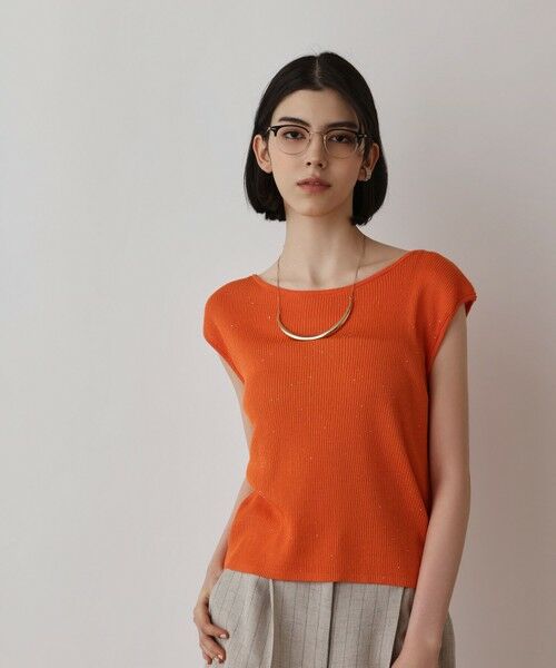 GRACE CONTINENTAL / グレースコンチネンタル その他トップス | スパンコールリブトップ | 詳細10