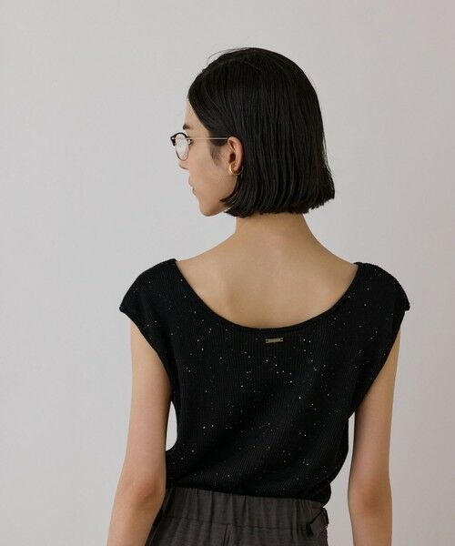 GRACE CONTINENTAL / グレースコンチネンタル その他トップス | スパンコールリブトップ | 詳細18