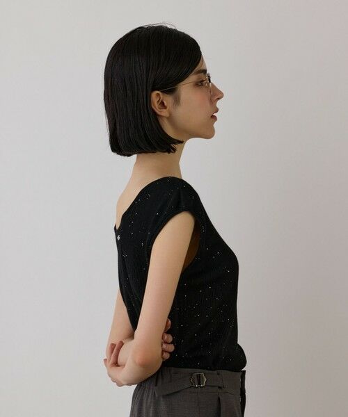 GRACE CONTINENTAL / グレースコンチネンタル その他トップス | スパンコールリブトップ | 詳細19