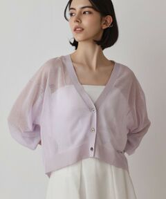 GRACE CONTINENTAL / グレースコンチネンタル カーディガン・ボレロ | シアージョーゼットカーディガン