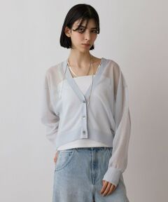 GRACE CONTINENTAL / グレースコンチネンタル カーディガン・ボレロ | シアージョーゼットカーディガン