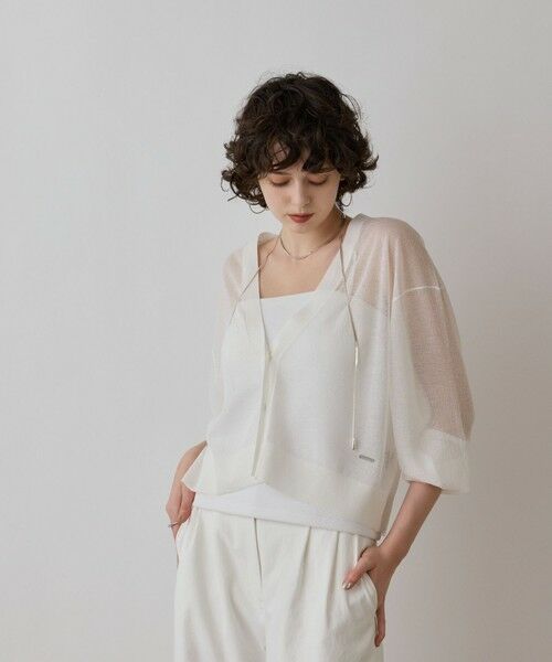 GRACE CONTINENTAL / グレースコンチネンタル カーディガン・ボレロ | シアージョーゼットカーディガン | 詳細3