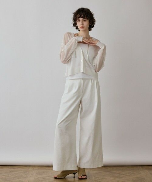 GRACE CONTINENTAL / グレースコンチネンタル カーディガン・ボレロ | シアージョーゼットカーディガン | 詳細4