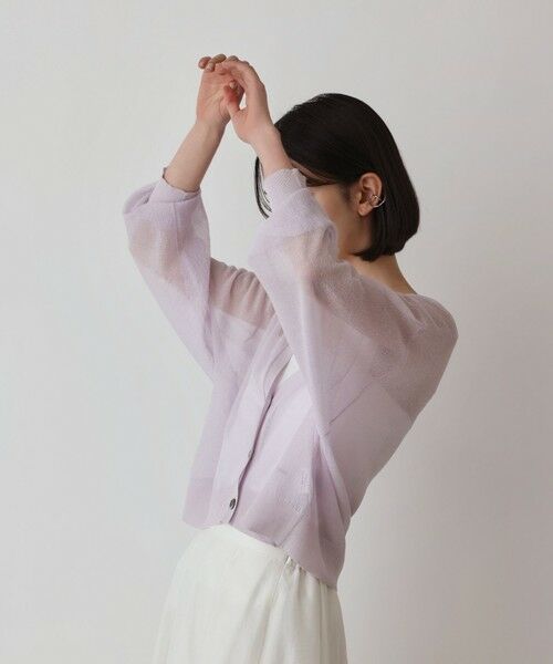 GRACE CONTINENTAL / グレースコンチネンタル カーディガン・ボレロ | シアージョーゼットカーディガン | 詳細12