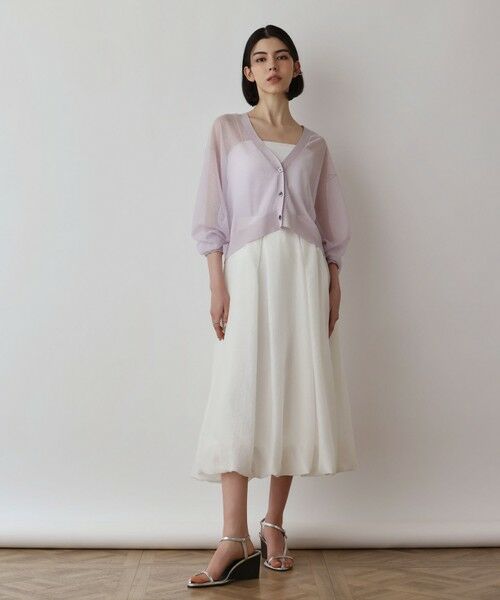 GRACE CONTINENTAL / グレースコンチネンタル カーディガン・ボレロ | シアージョーゼットカーディガン | 詳細9